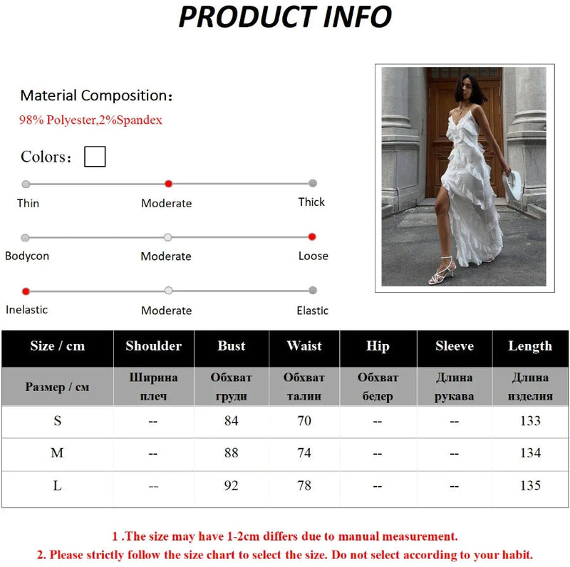 Wolfeel Fashionable Lace V-neck Spaghetti Strap Dress Summer New Color Female Beach Style Slit Long Dresses