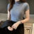 Tops and Blouses Summer Short Sleeve Blouse Blusas Mujer De Moda Turtleneck Knitted Blouse Shirt Tops