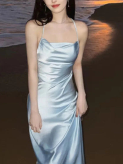 Evening Party Midi Dress Female Prom Vestidos Lady Holiday Beach Clothes Dress for