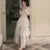 Autumn New Cake Midi Dresses for Long Sleeve U-neck Backless A-line Korean One Piece Vestidos Mujer