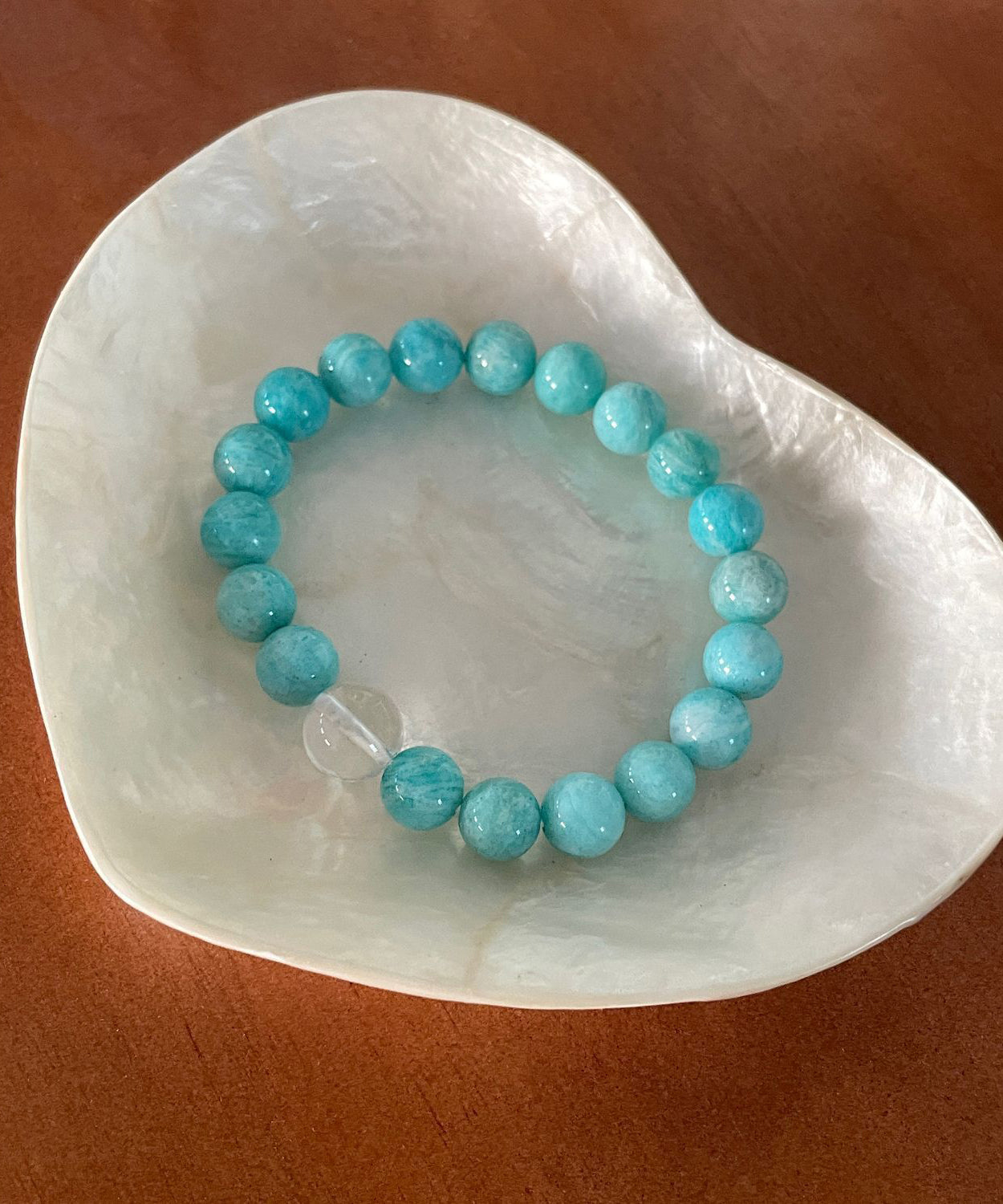 Simple Blue Amazonite Beads Bracelet