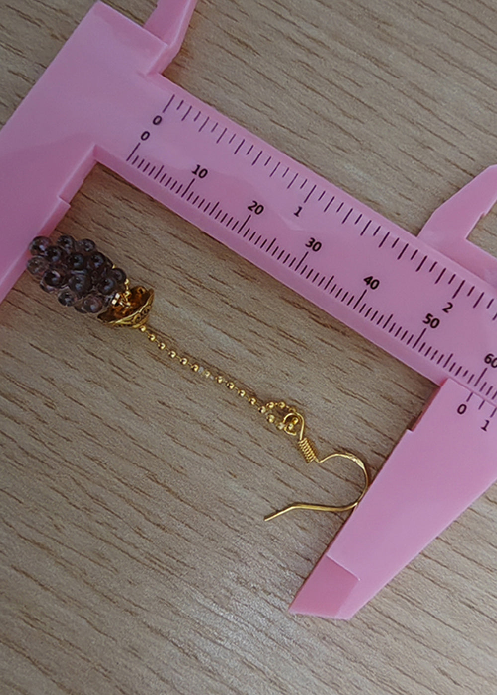 Simple Grapes Acrylic 14k Gold Long Drop Earrings