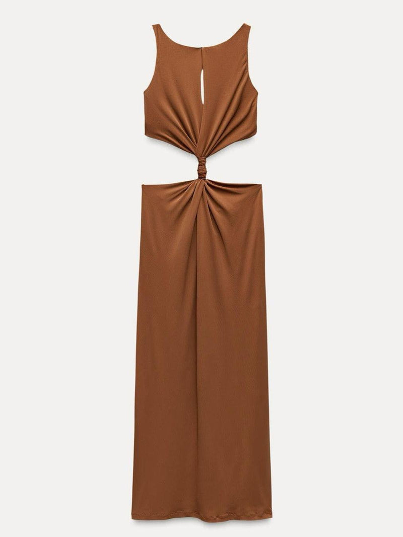 Cutout Hollow Out Backless Maxi Dress