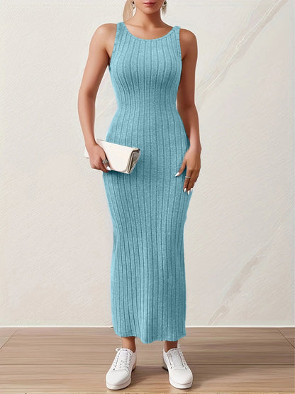 Backless Mid-length Sleeveless Midi Dresses