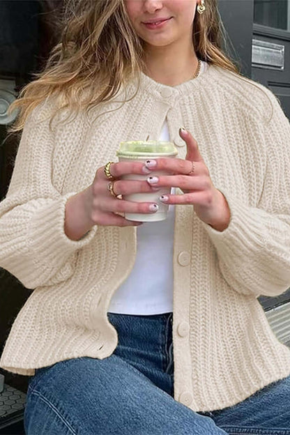Color Botton Down Cardigan