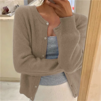 Knit Single Breasted Long Sleeve Loose Autumn Spring Cardigan