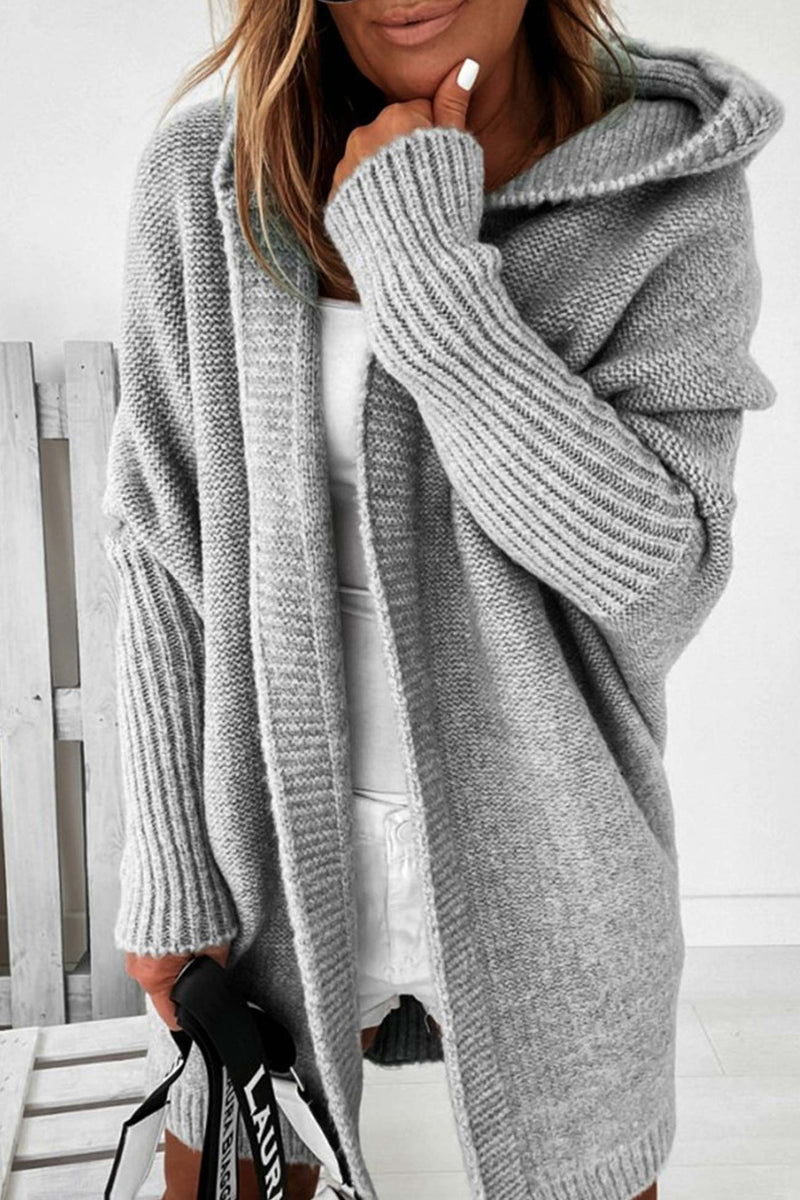 Open Front Hoodie Cardigan