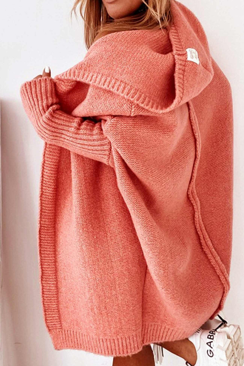 Open Front Hoodie Cardigan