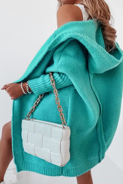 Open Front Hoodie Cardigan