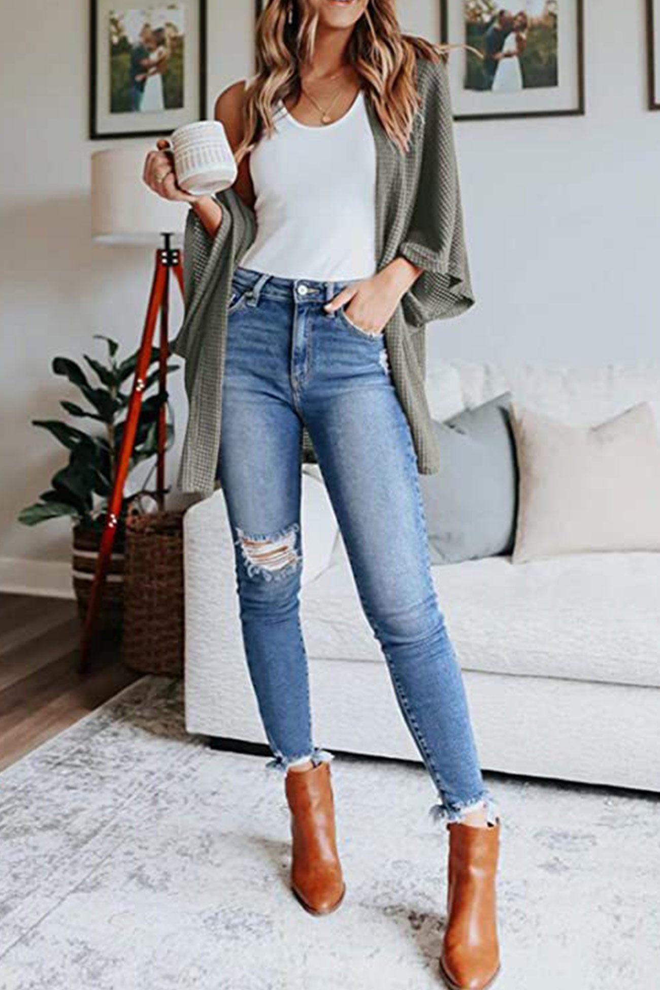 Half Sleeve Wrap Cardigan