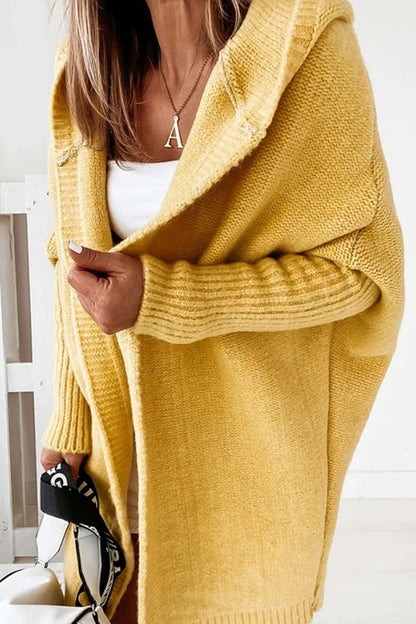 Open Front Hoodie Cardigan