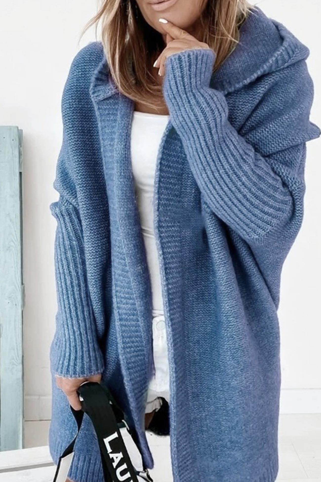 Open Front Hoodie Cardigan