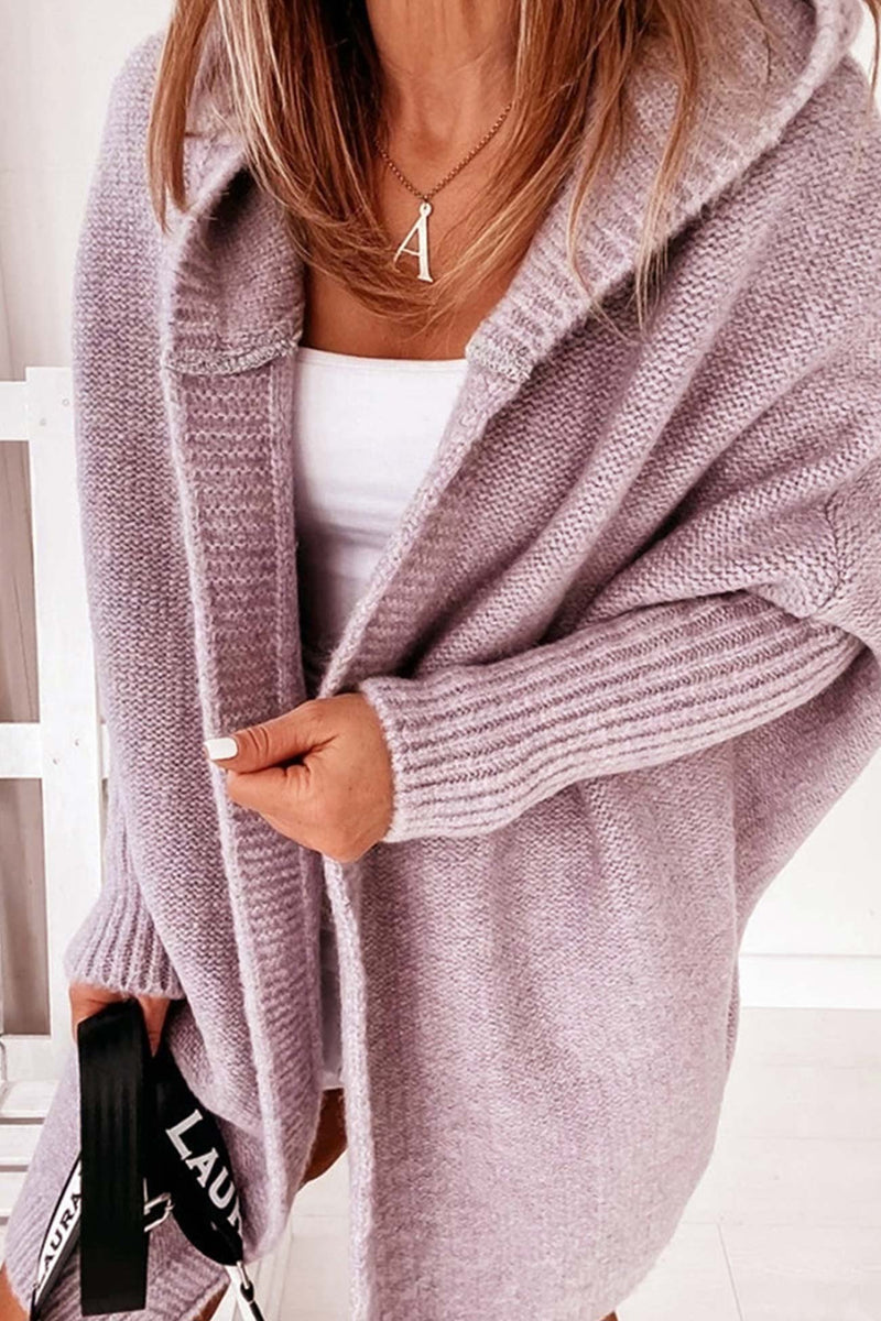 Open Front Hoodie Cardigan