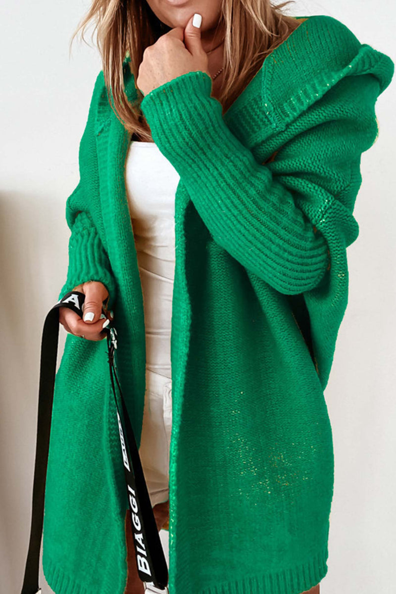 Open Front Hoodie Cardigan