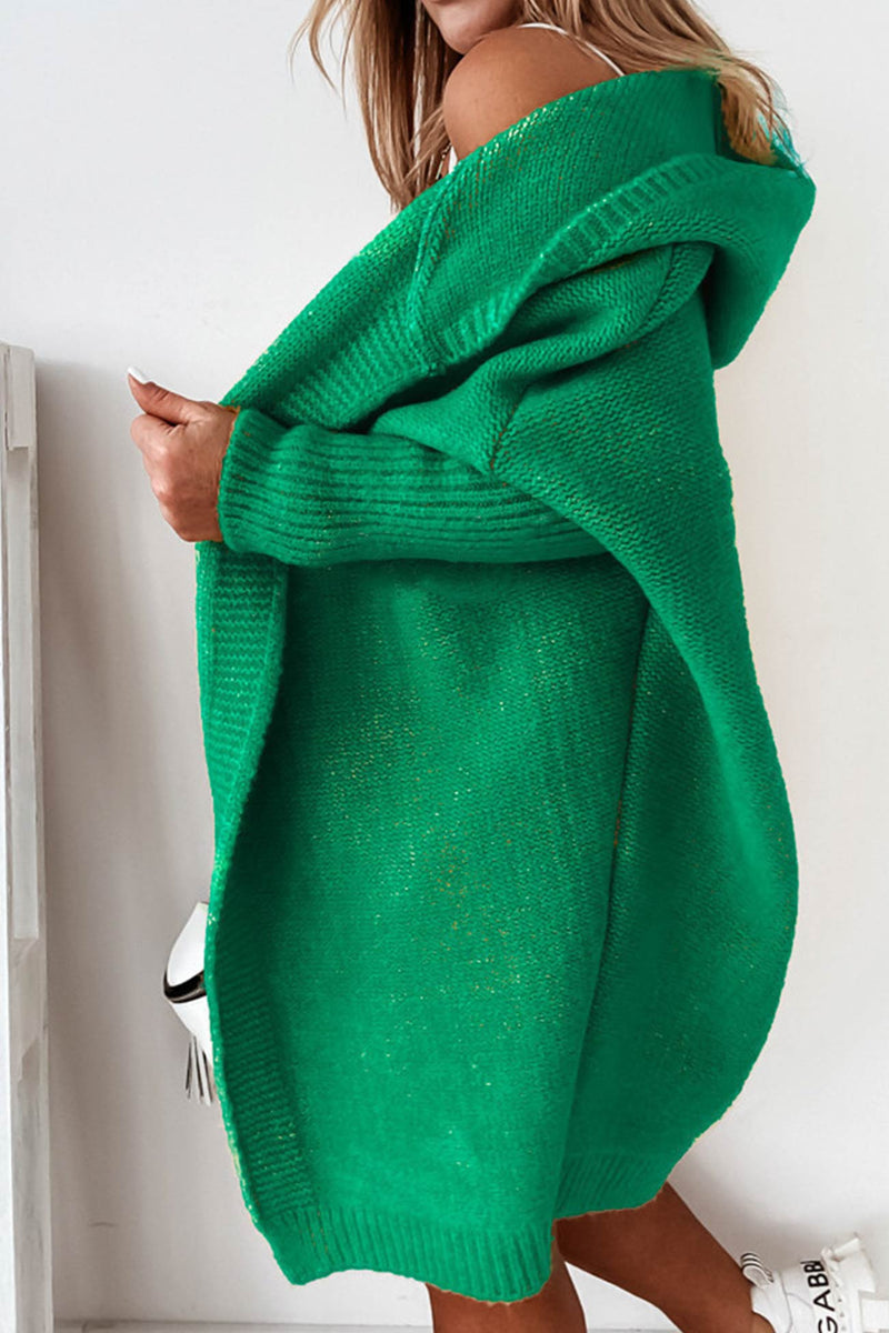 Open Front Hoodie Cardigan