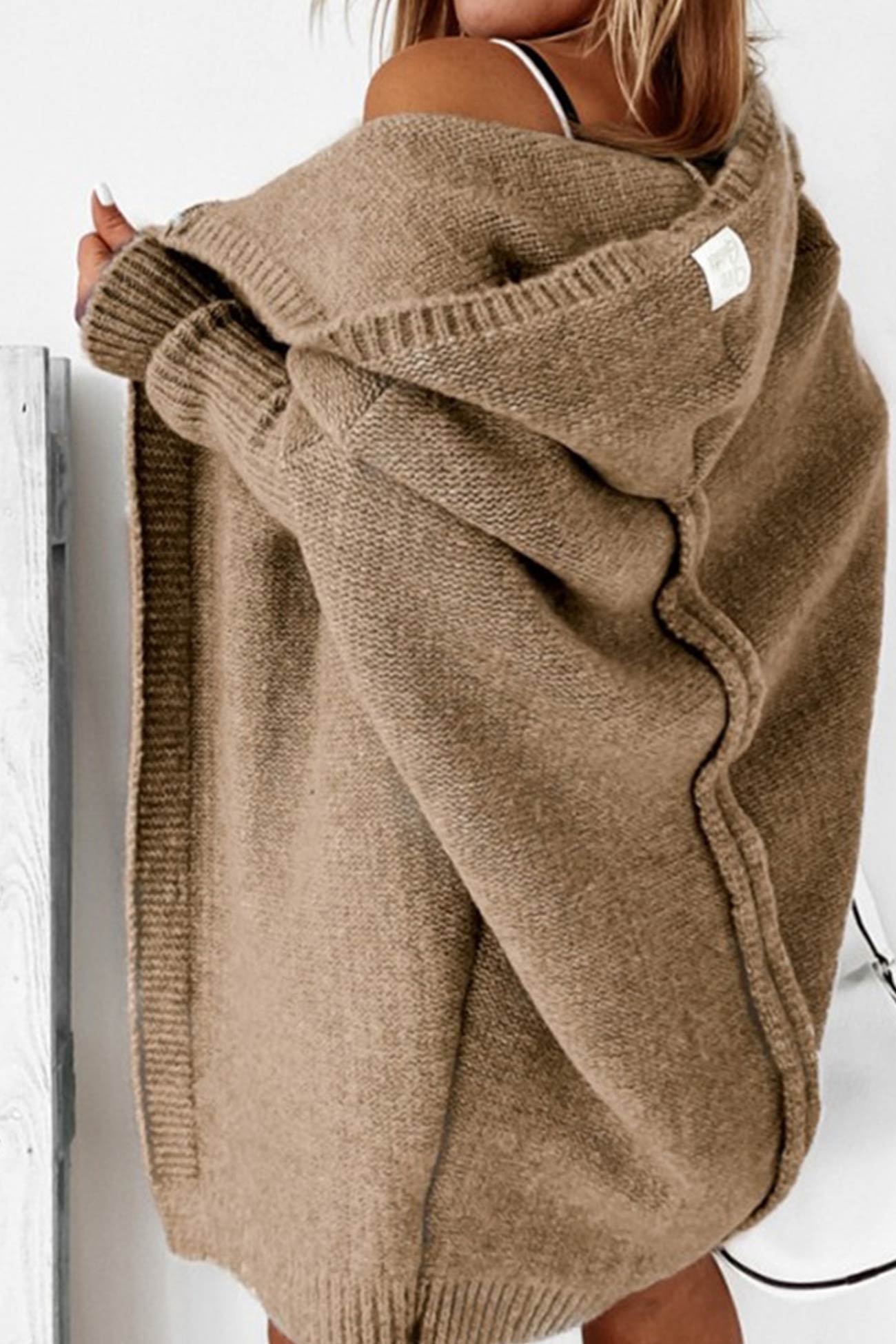Open Front Hoodie Cardigan