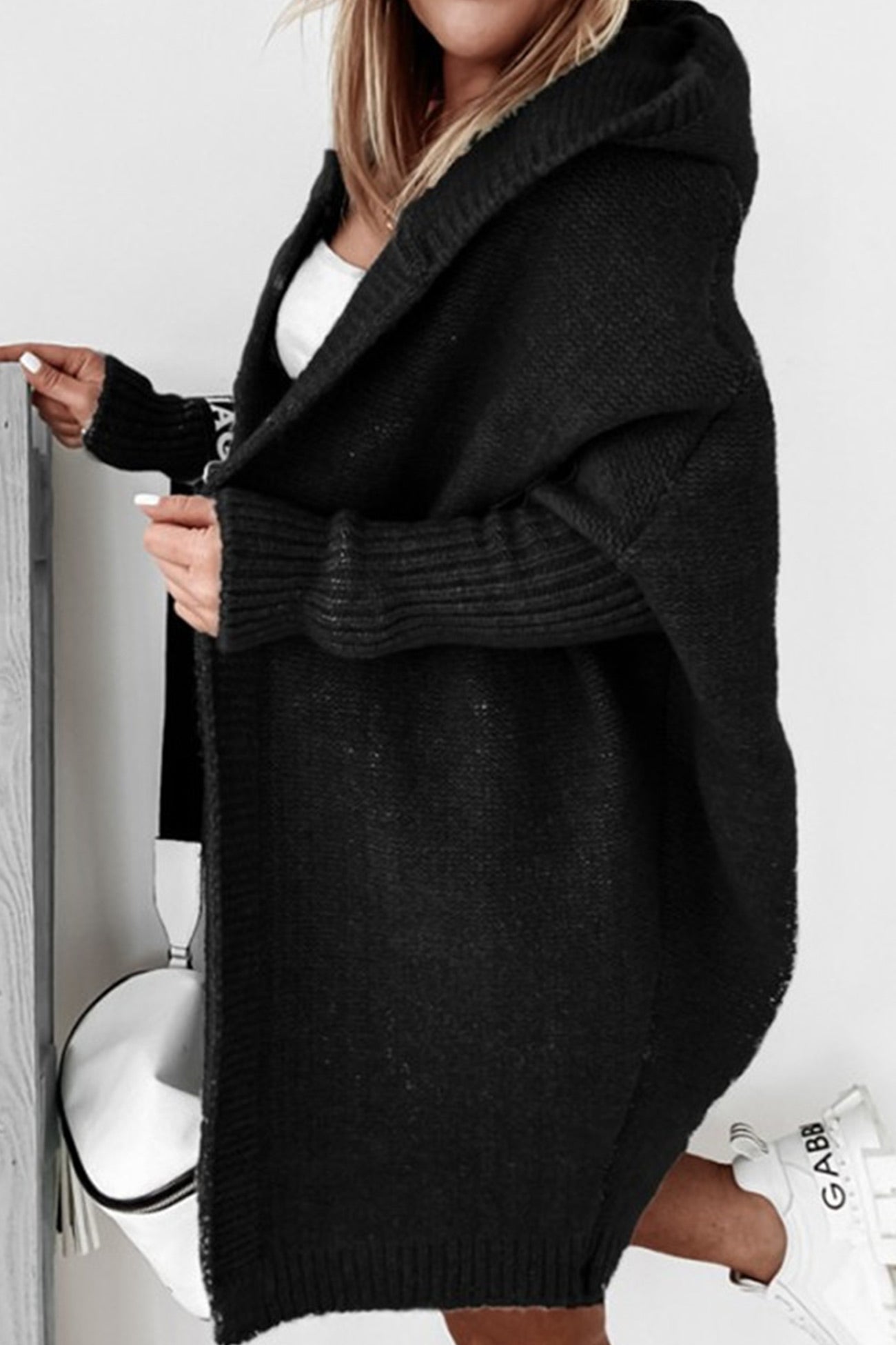 Open Front Hoodie Cardigan