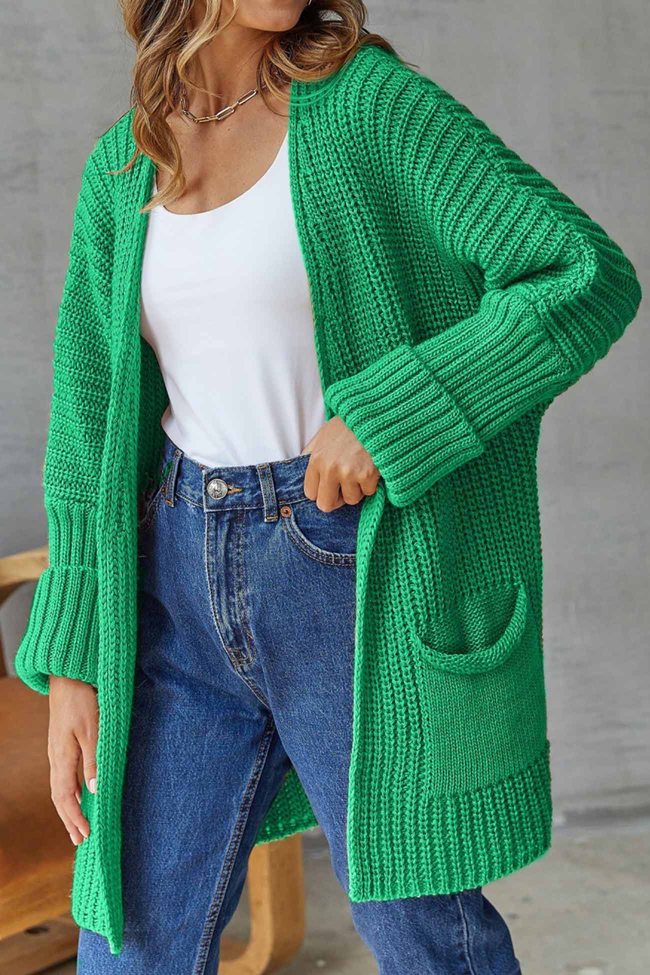 Open Front Long Cardigan