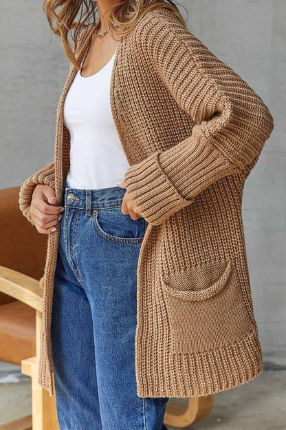 Open Front Long Cardigan