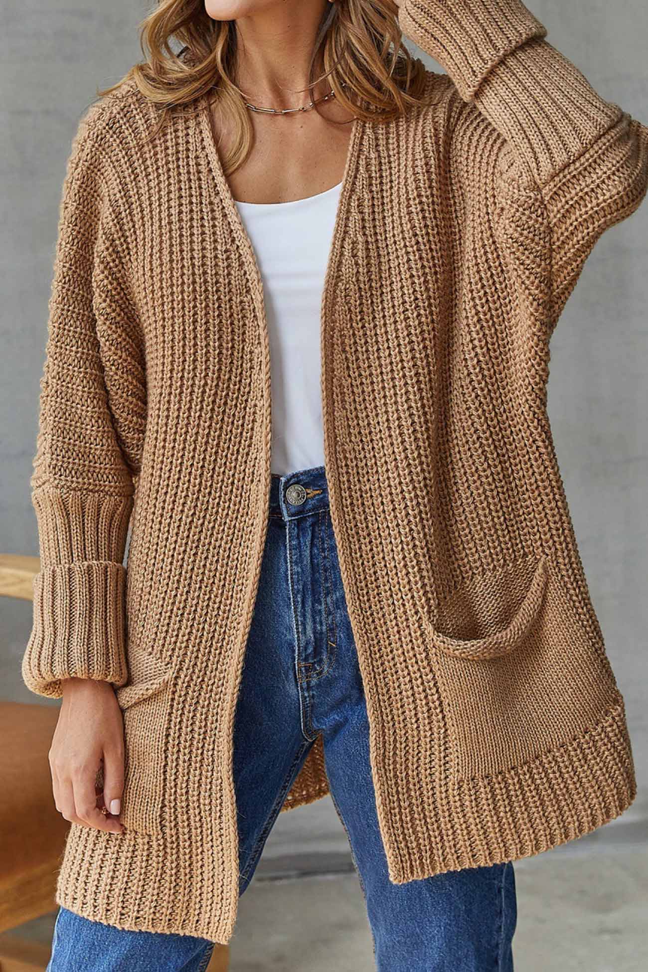 Open Front Long Cardigan