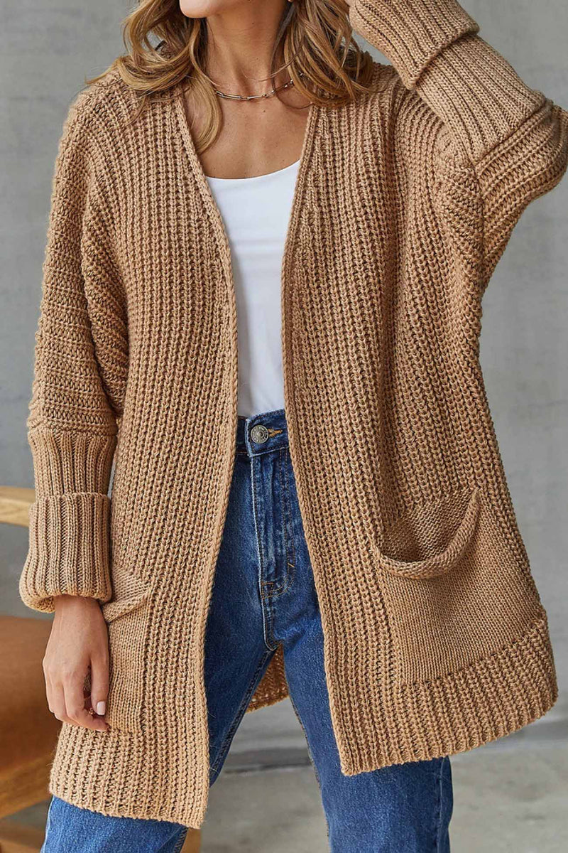 Open Front Long Cardigan
