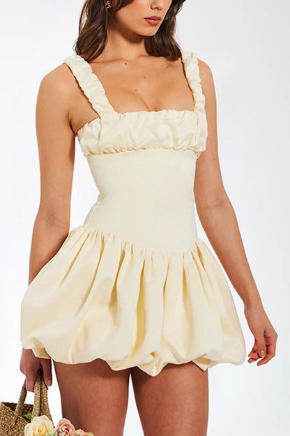 Square Neck Corset Tutu Mini Dress
