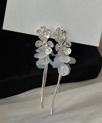 Style Silk Copper Alloy Acrylic Zircon Tassel Drop Earrings
