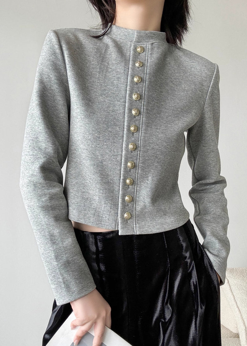 Style White O Neck Button Patchwork Knit Cardigans Spring Rb008