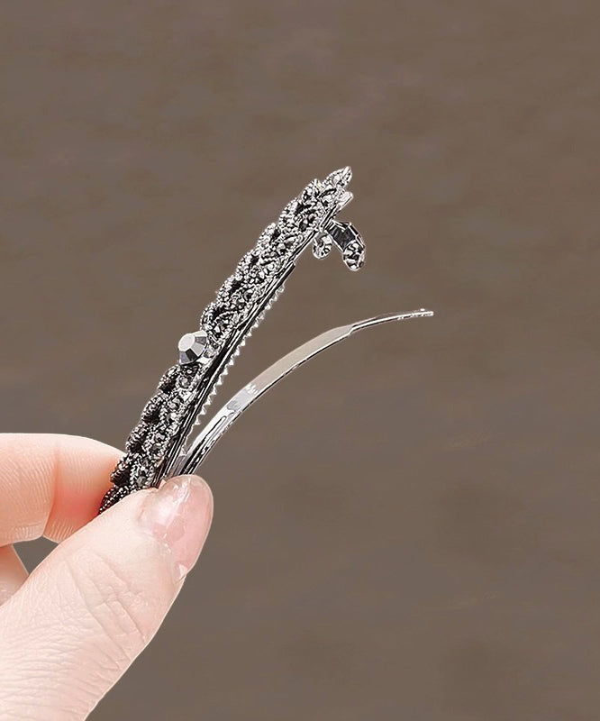 Stylish Black Alloy Zircon Ear of Wheat Hairpin