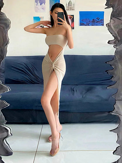 Summer Sleeveless Skinny Club Midi Dresses