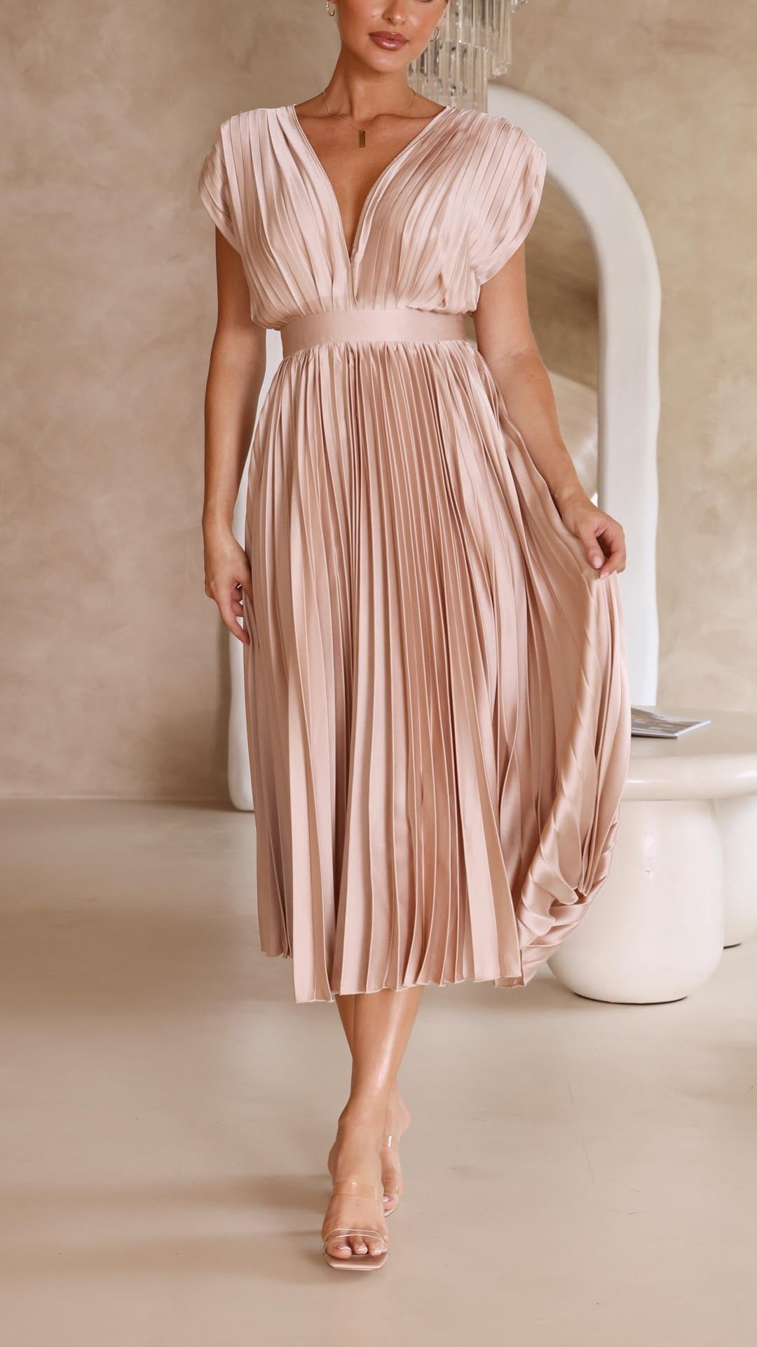 Emma | Deep V-neck Maxi Dress