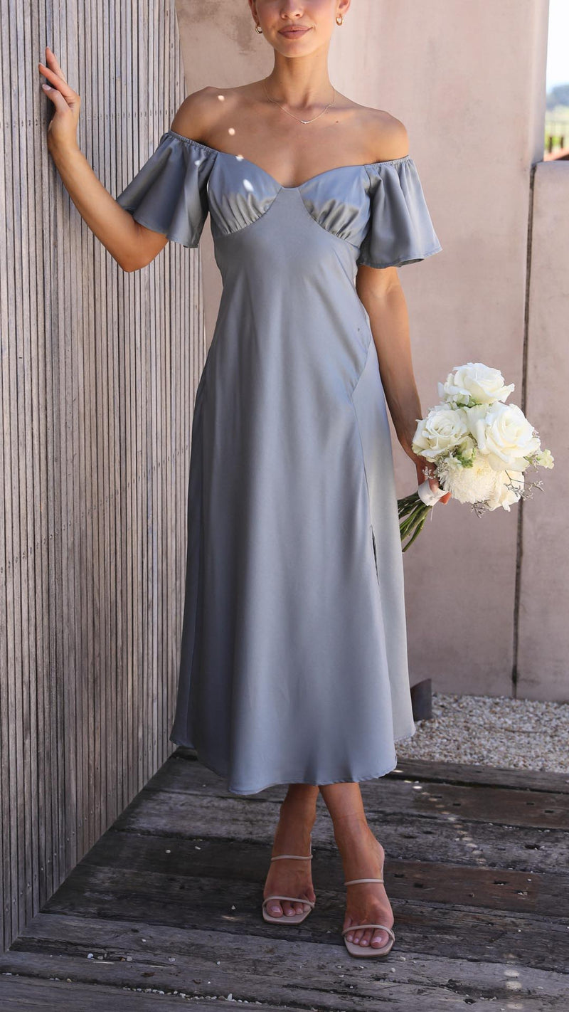 Nalani | Butterfly Sleeve Off-shoulder Maxi Dress