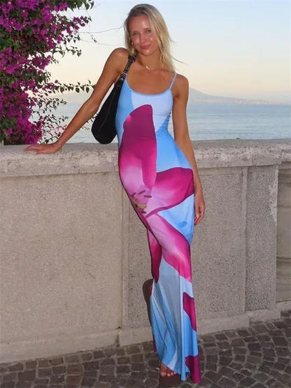 Lily Maxi Dress – Summer Backless Bodycon Sundress