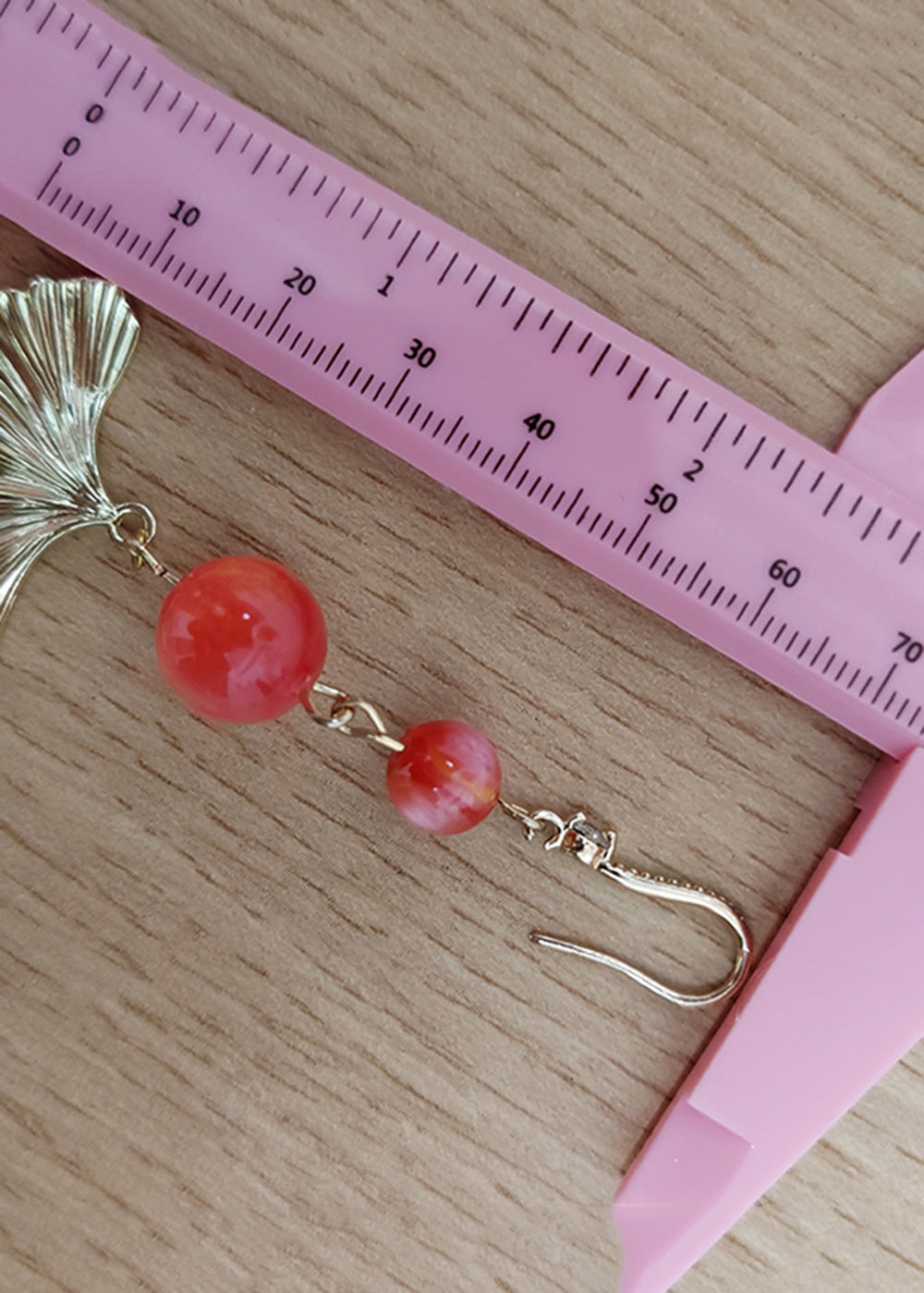 Unique 14k Gold Fan-shaped Drop Earrings New Style