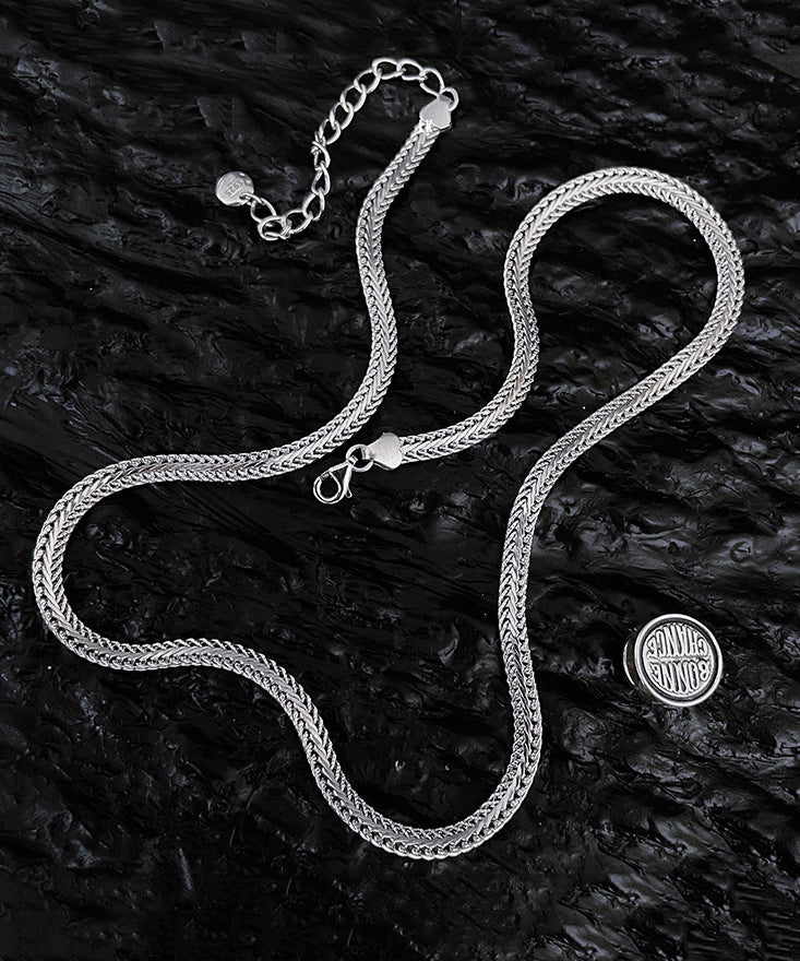 Unique Silk Sterling Silver Pendant Necklace Gh1040