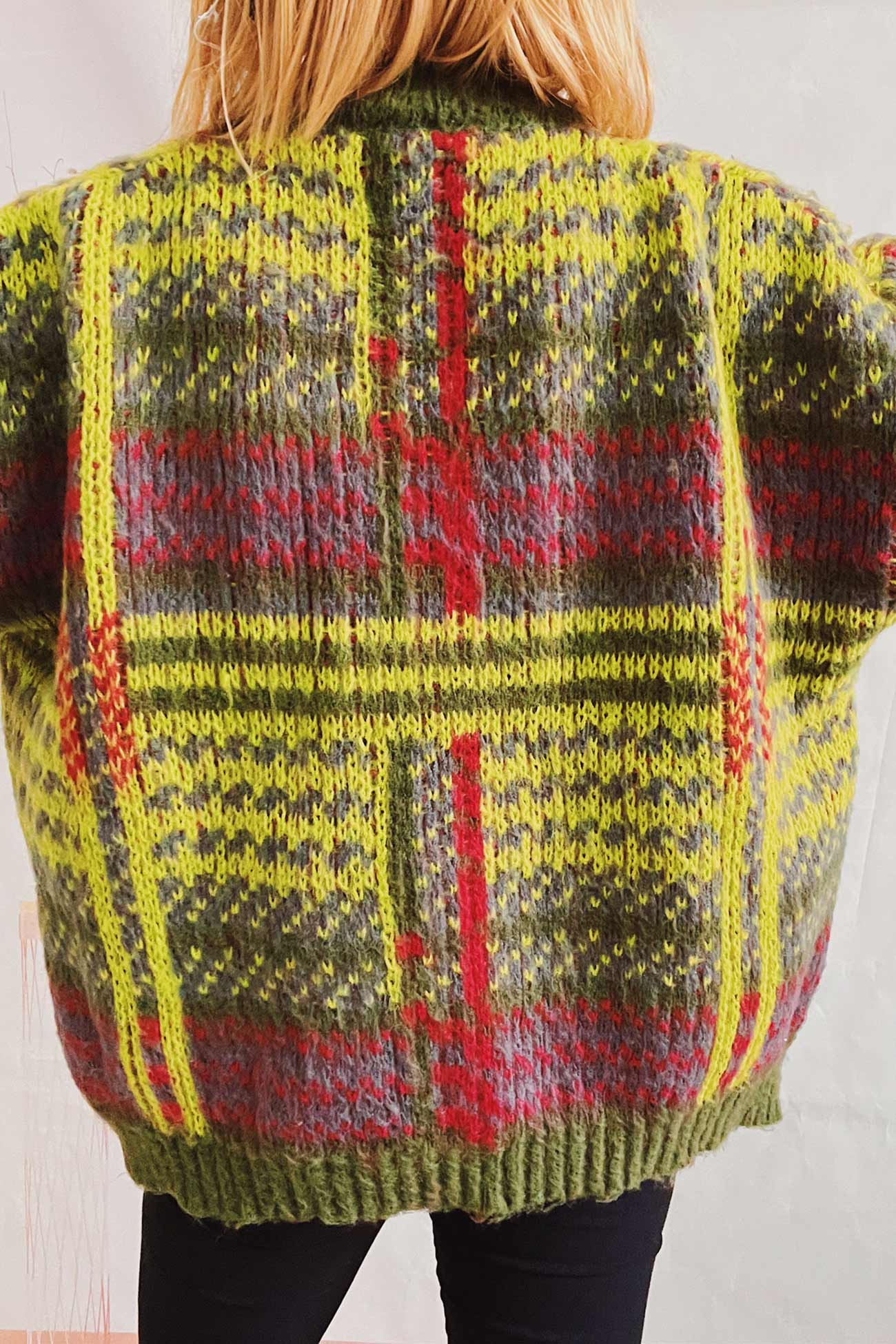 Contrast Striped Cardigan