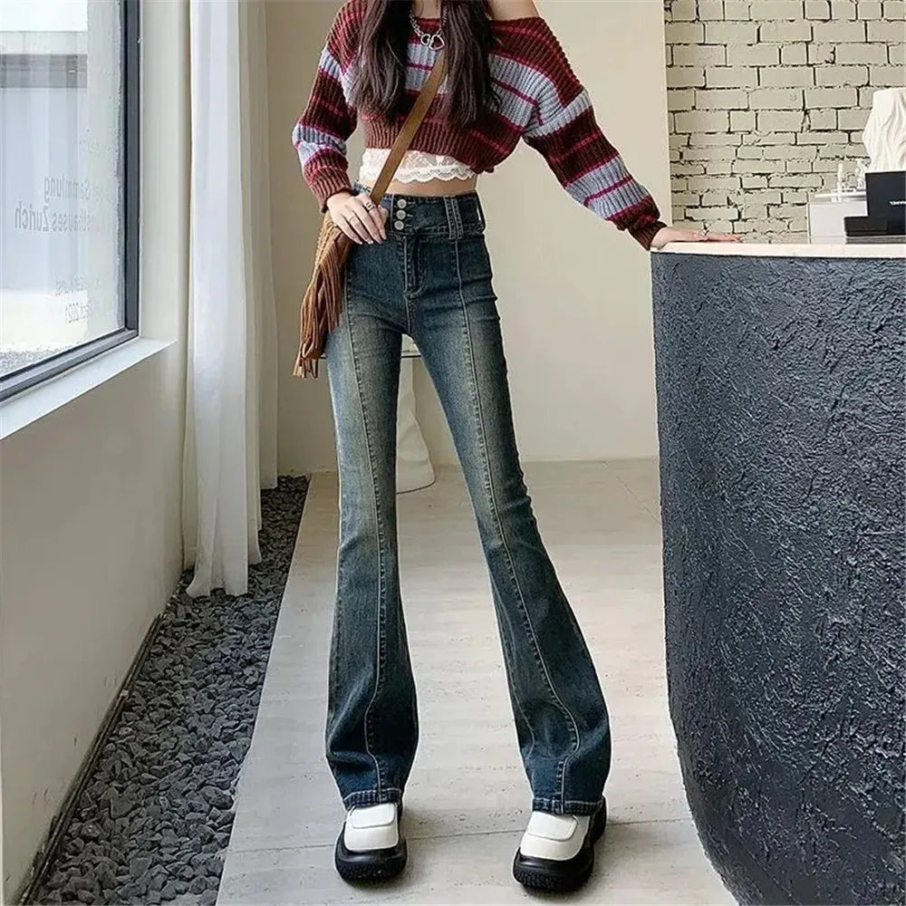 Harajuku Stretch Trousers Denim Pants