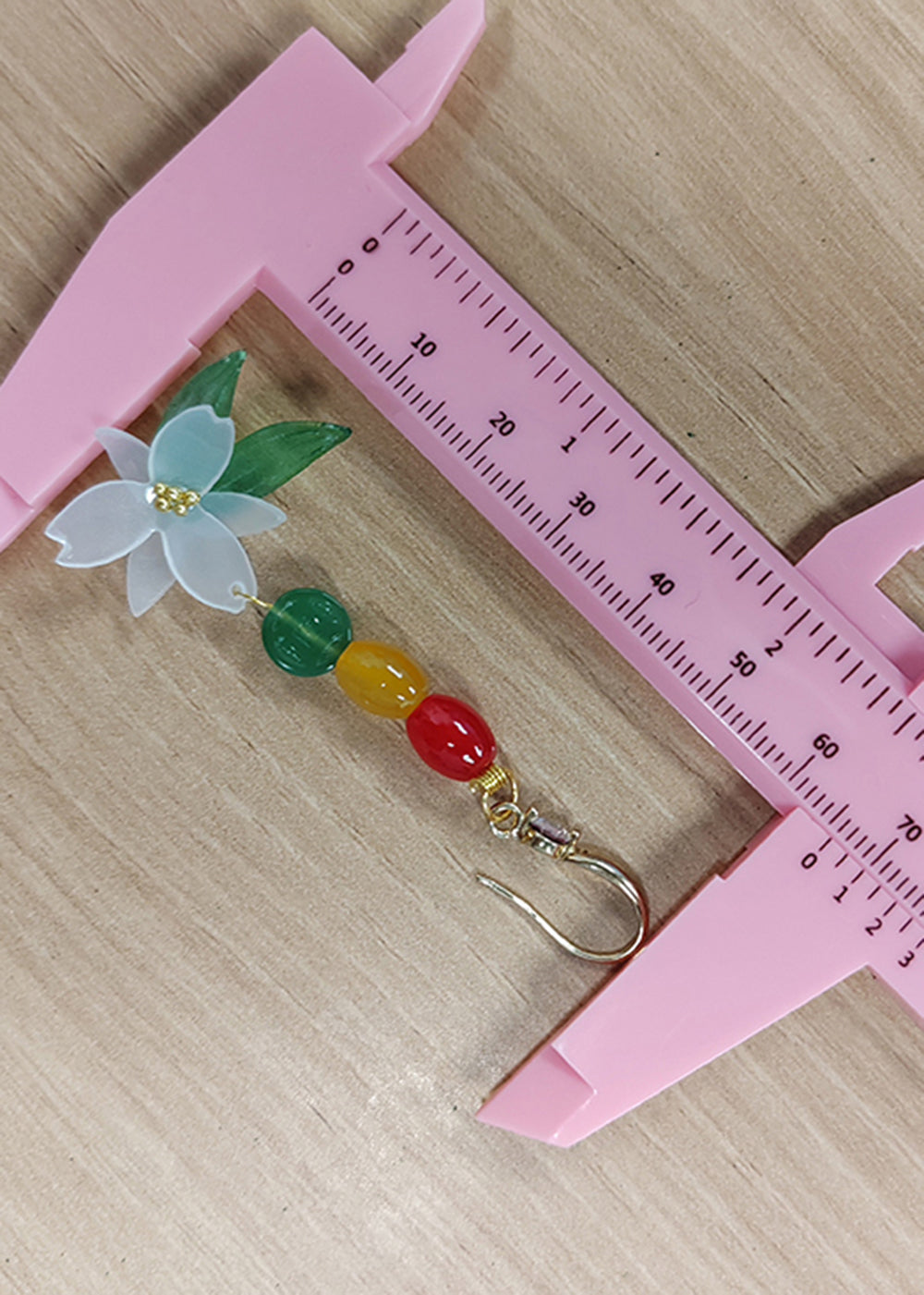 Lotus Flower Zircon Long Drop Earrings