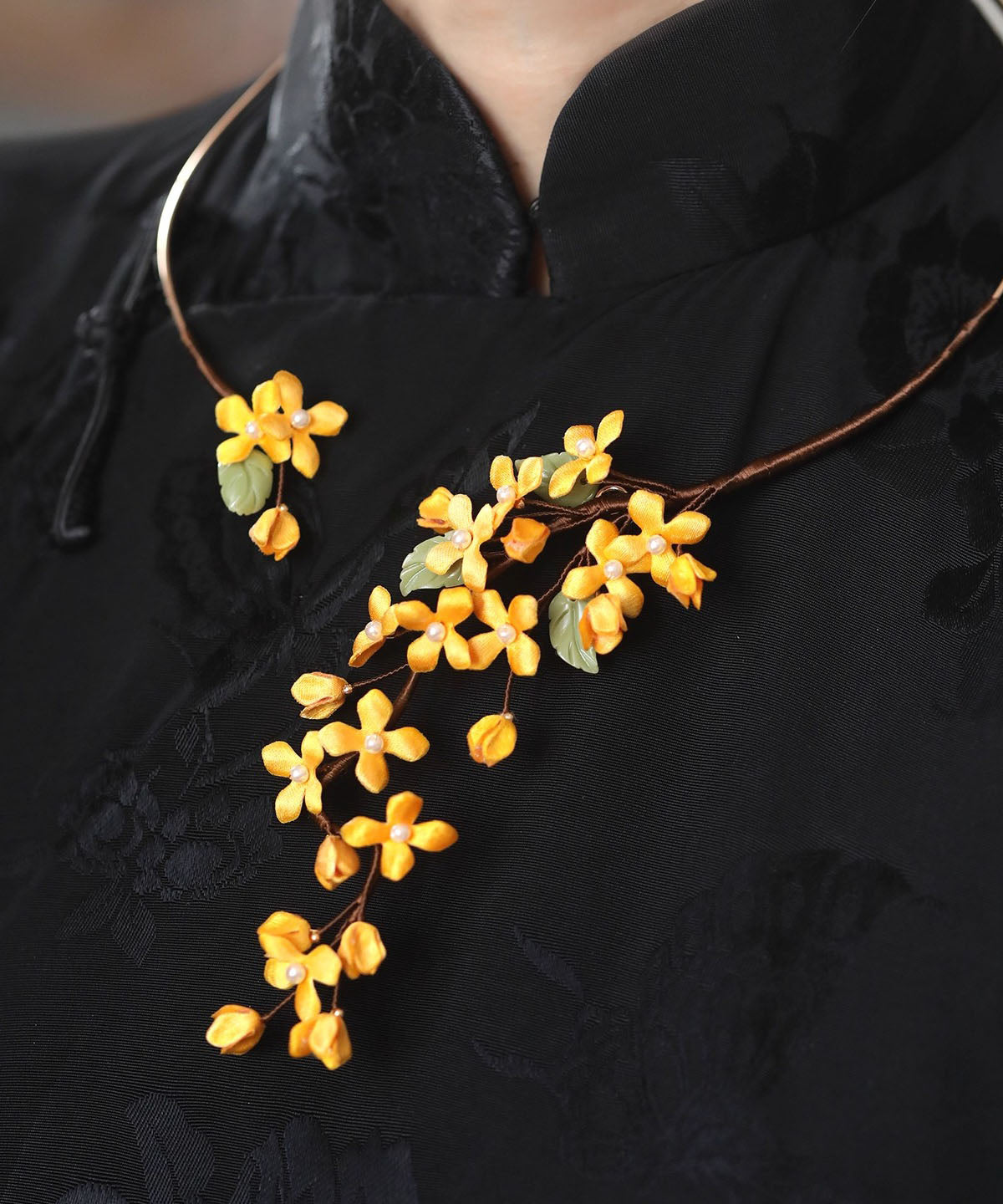 Orange Alloy Osmanthus Hairpin