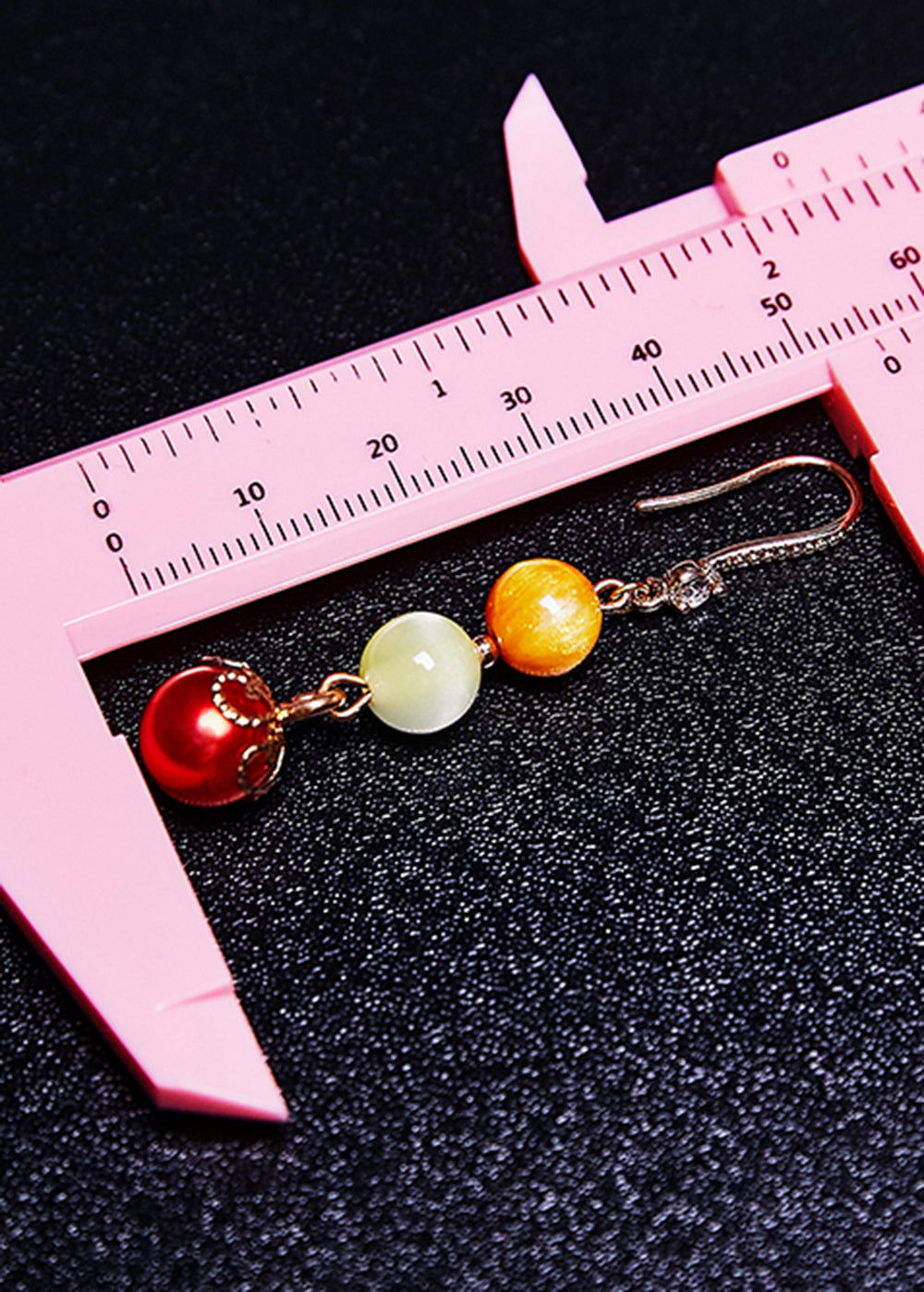 Red Pearl Tassels Drop Earrings