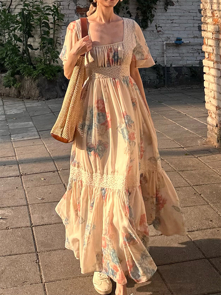 Short-sleeve Maxi Dress