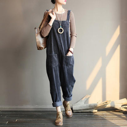 - Corduroy Loose Overall Op1014