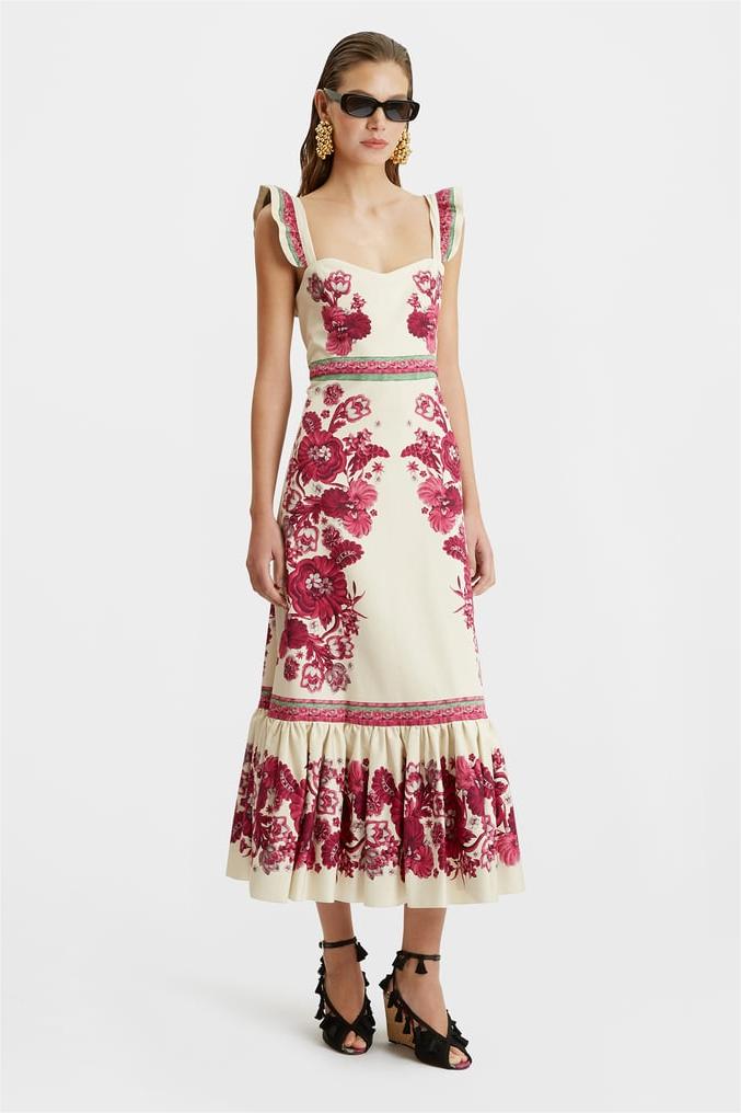 Sleeveless Sweetheart Neck Splicing Midi Dress