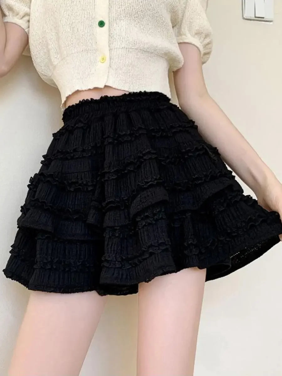 White Lace Spring Cake Skirt