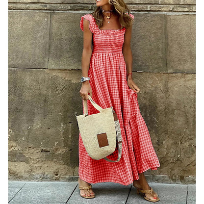 Pleated Sleeveless Maxi Dress for Y2k Dress