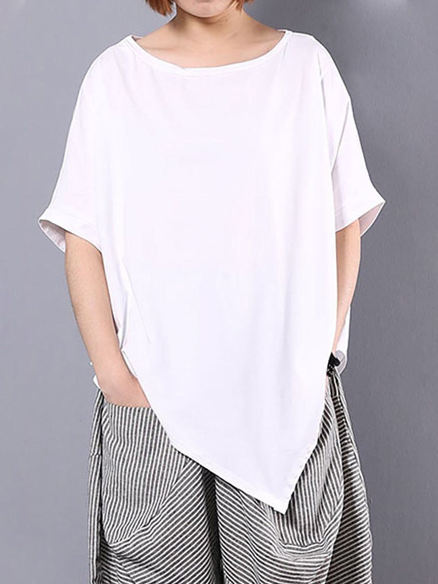 Irregular Loose 100% Cotton T-shirt As1061