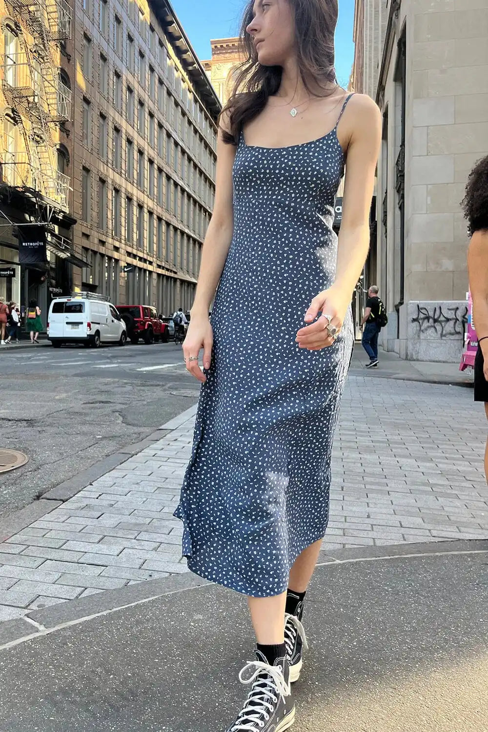 Print Summer Slim A-line Long Female Slim Midi Dresses