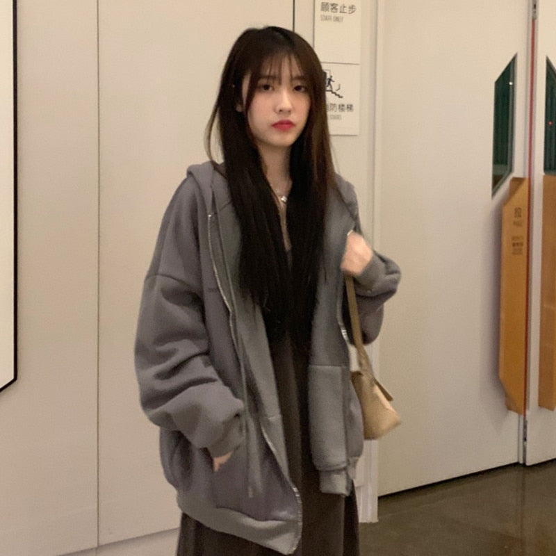 Korean Version Oversized Color Hoodies