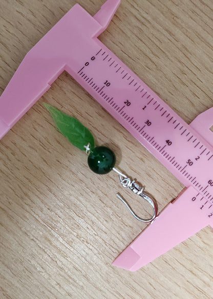 Leaf Leaf Acrylic Turquoise Drop Earrings