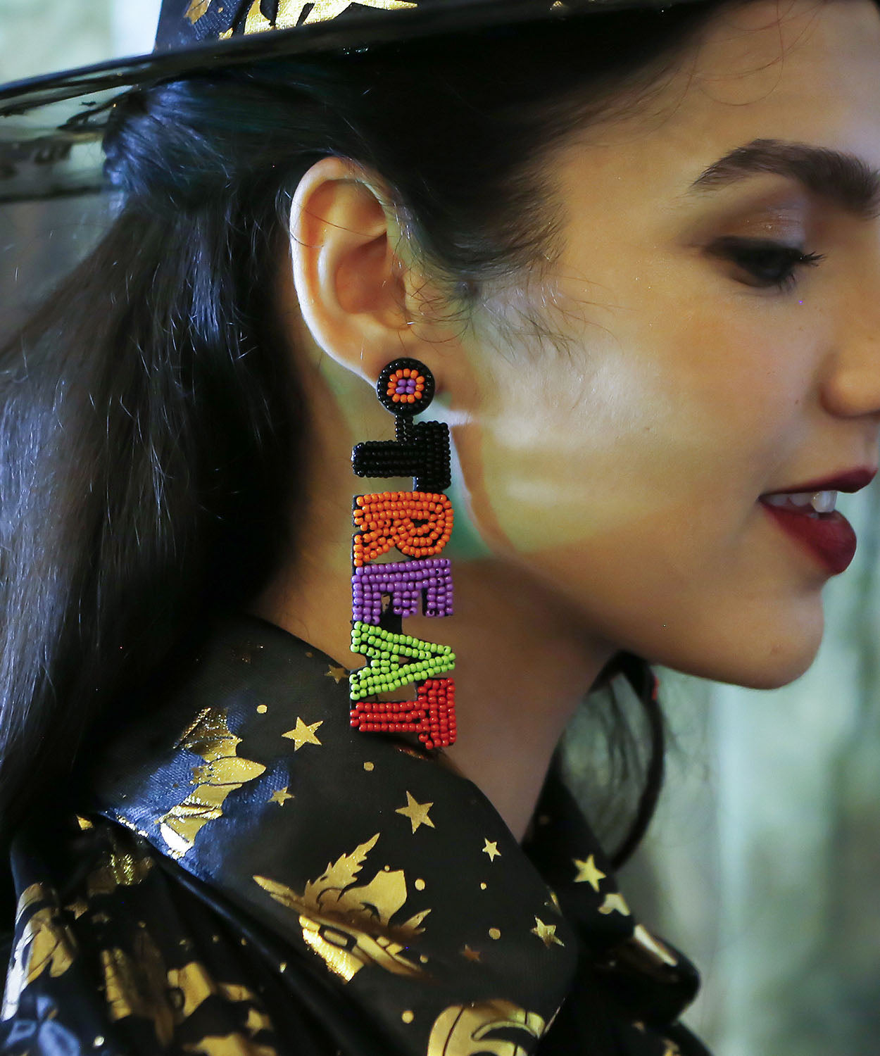 Rainbow Hand Knitting Rice Ball Graphic Drop Earrings
